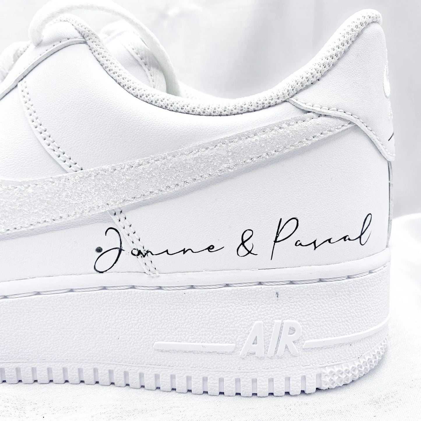 Personalized Wedding Sneakers – Custom Date & Ring Design