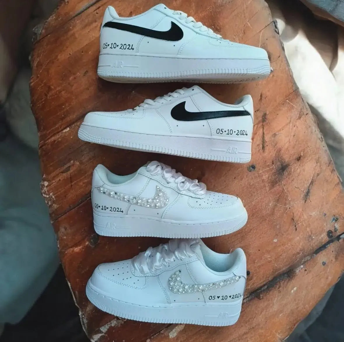 Custom Bride & Groom Sneakers β Personalized Wedding Shoes