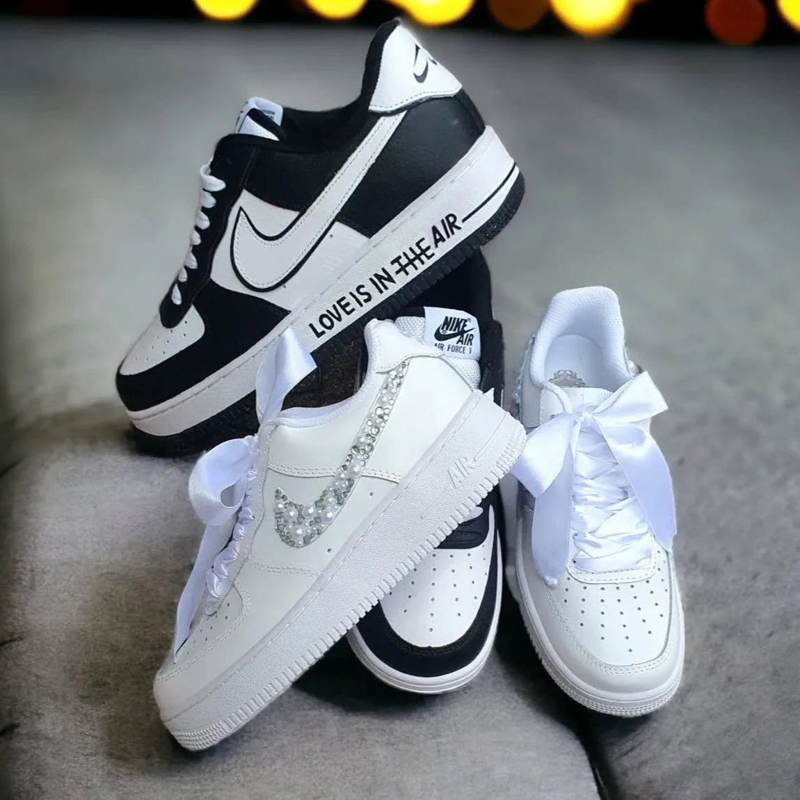 Custom Wedding Shoe Set – Bride & Groom Matching Sneakers