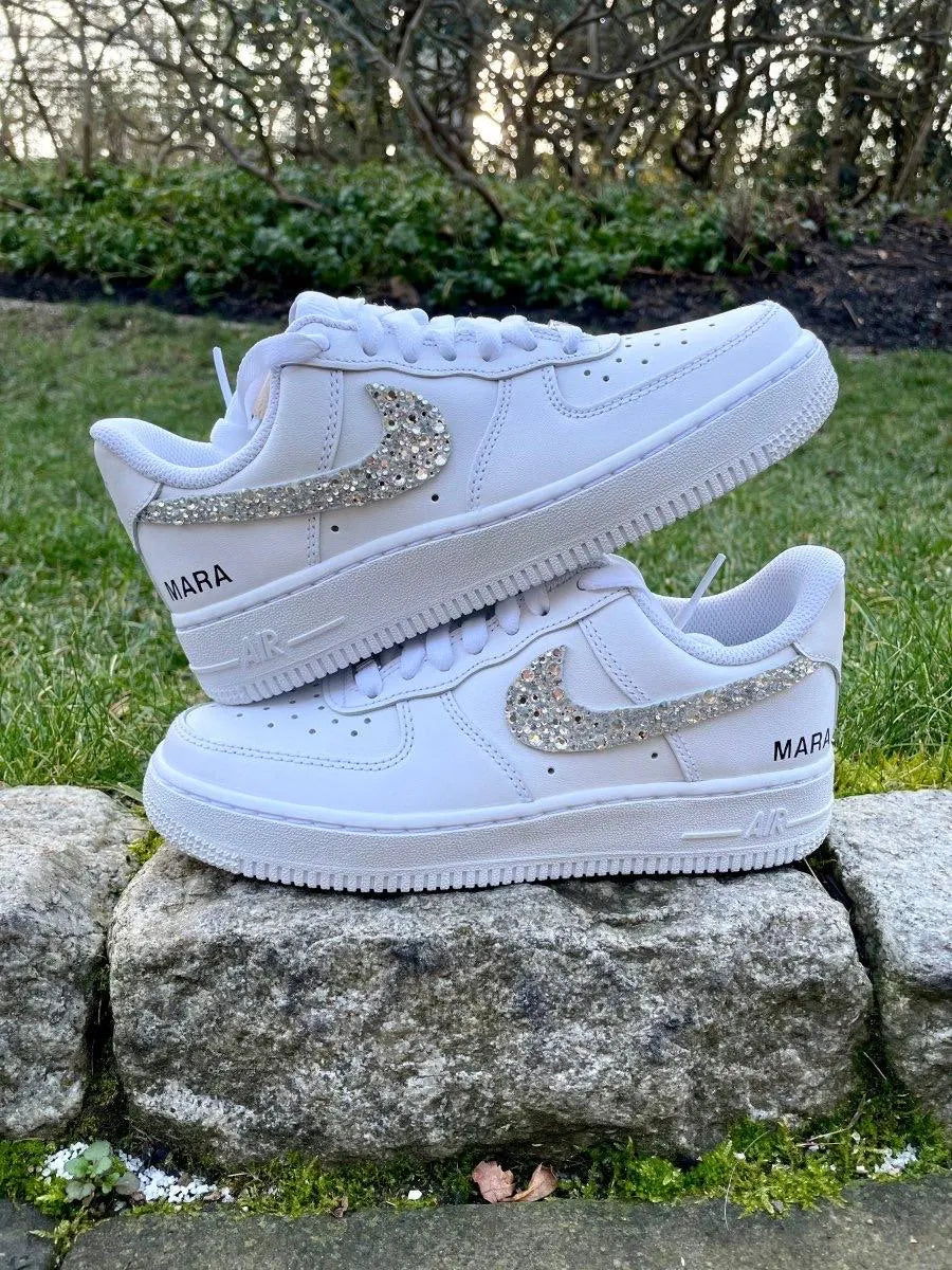 Custom Bride Sneakers – Pearls & Rhinestones Wedding Shoes