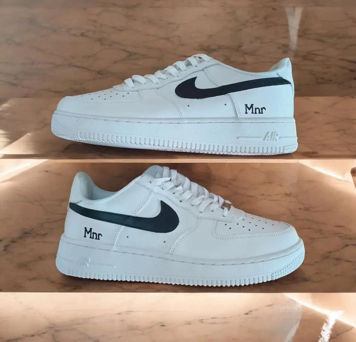 Custom Groom Sneakers – Black Logo Wedding Shoes